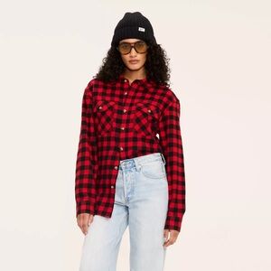 Woolrich x Target Adult Long Sleeve Buffalo Check Flannel Button-Down Shirt